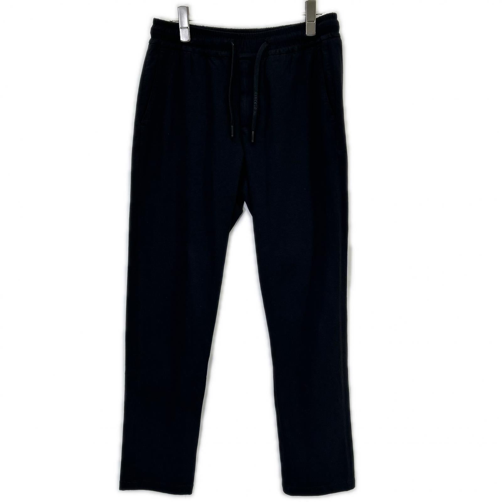 CN2532 Black Cotton Drawstring Light Jersey Easy Pants Bottoms 46 Men's