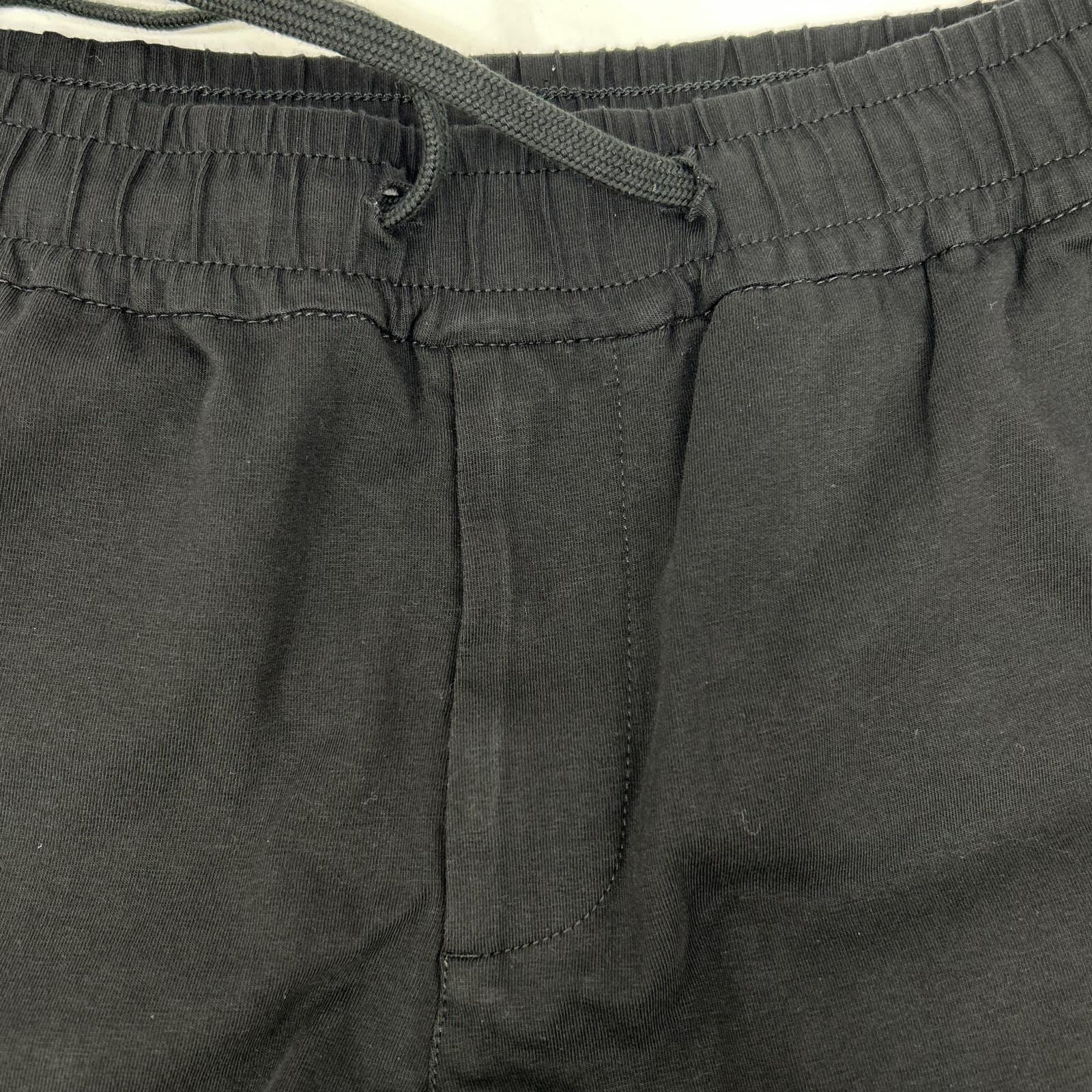 CN2532 Black Cotton Drawstring Light Jersey Easy Pants Bottoms 46 Men's