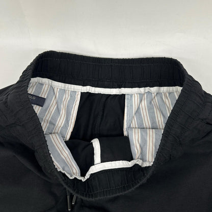 CN2532 Black Cotton Drawstring Light Jersey Easy Pants Bottoms 46 Men's