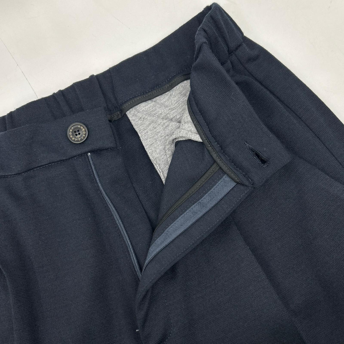 51BA419J 海军蓝 初剪羊毛×腈纶 2扣针织西装夹克/中缝西裤 套装 西服套装 M 男士