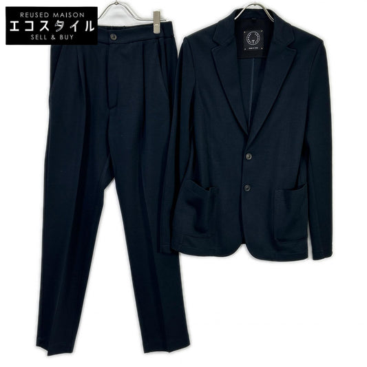 T-JACKET ティージャケット 51BA419J ネイビー ヴァージンウール×アクリル 2Bニットテーラードジャケット/センタープレスパンツ セットアップ スーツ セットアップ