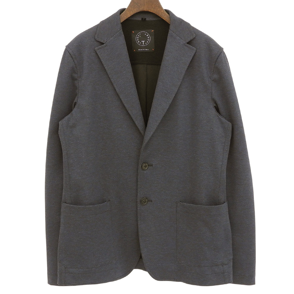 T-JACKET ティージャケット 美品 コットン 2B ジャージーテーラードジャケット メンズ ネイビー M 51G419J ジャケット