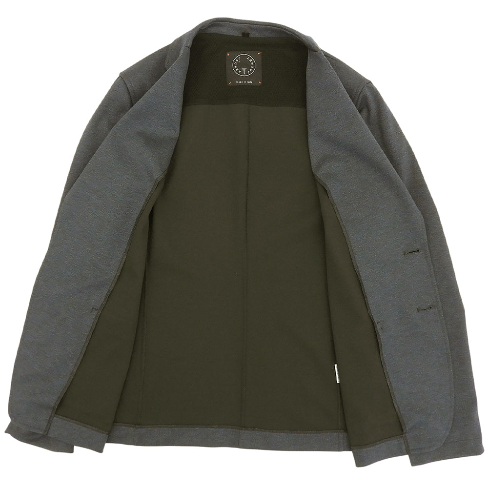T-JACKET ティージャケット 美品 コットン 2B ジャージーテーラードジャケット メンズ ネイビー M 51G419J ジャケット