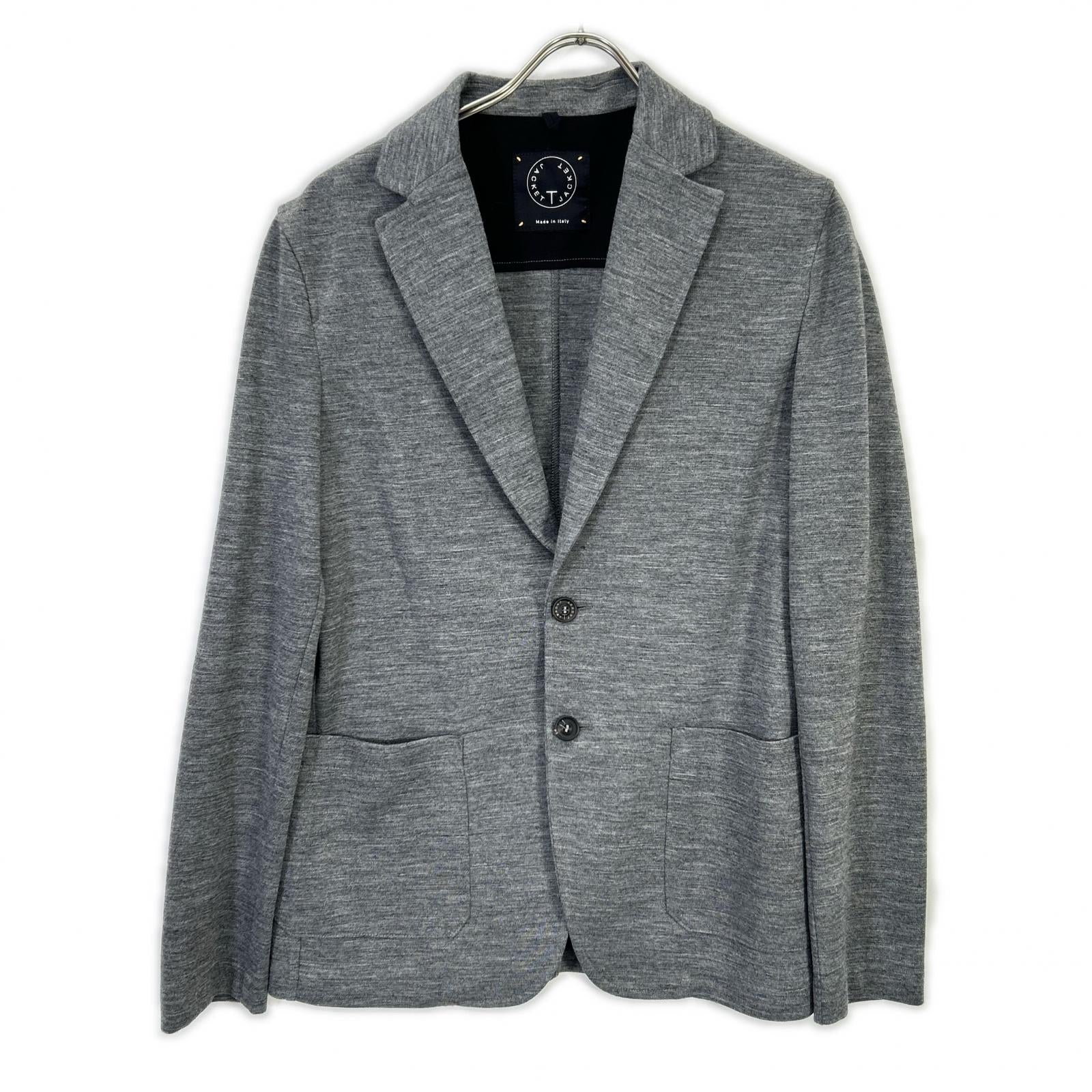 T-JACKET ティージャケット 51BA419J グレー コットン混 2Bテーラード