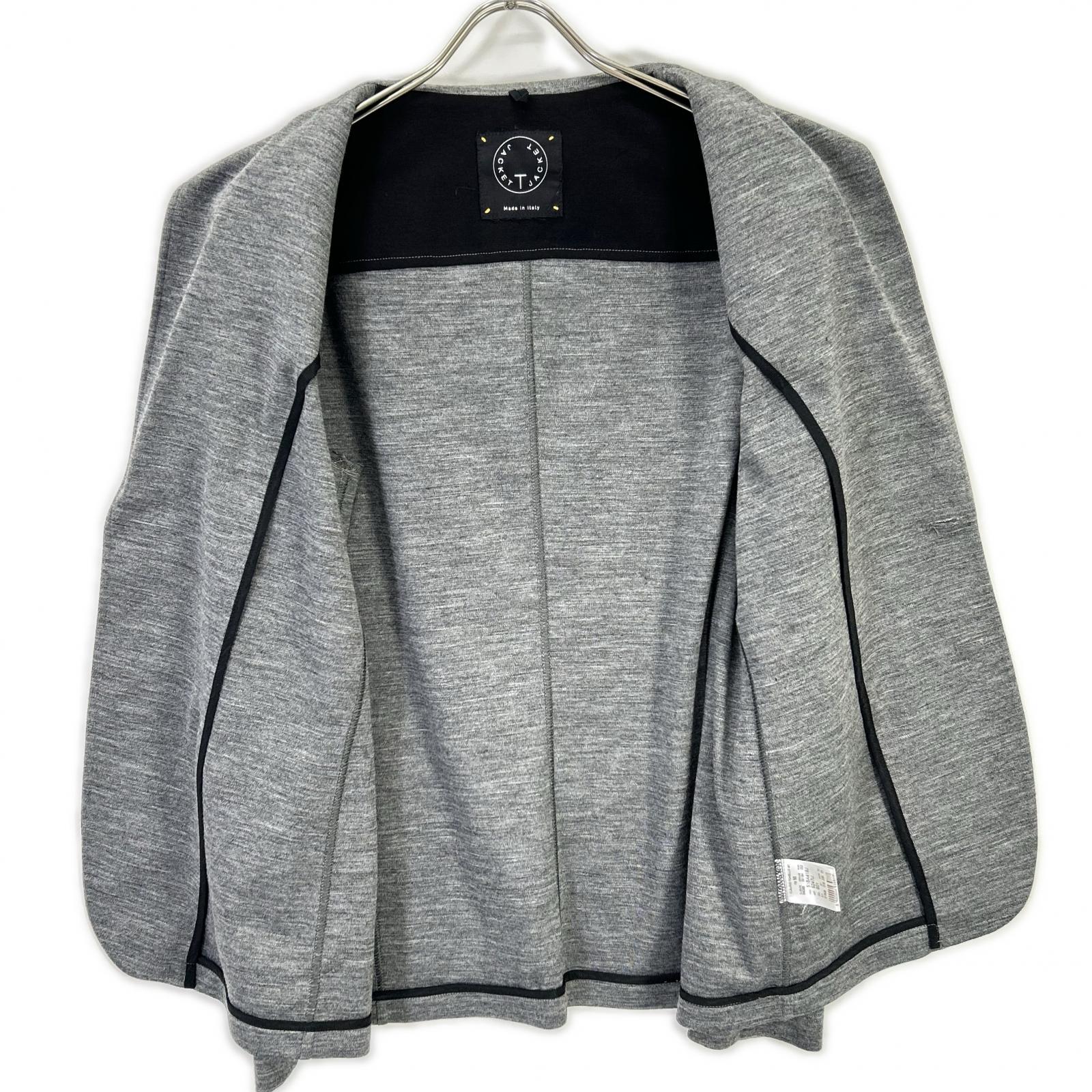 T-JACKET ティージャケット 51BA419J グレー コットン混 2Bテーラード