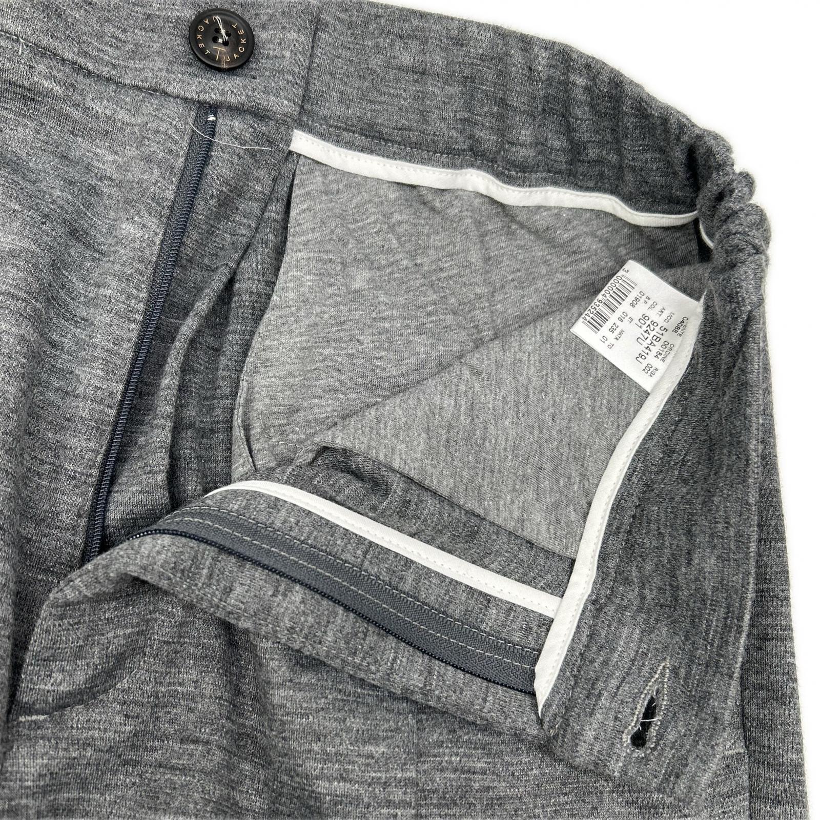 51BA419J Gray Cotton Blend 2B Tailored Jacket/Center Press Pants Setup Suit Setup M Men's