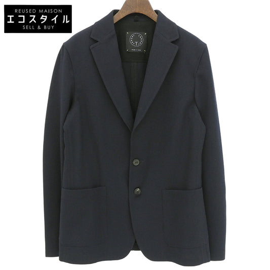 Excellent Condition Cotton-Wool Blend 2B Waffle Tailored Jacket Men's Navy M 51G419J Jacket M Men's
