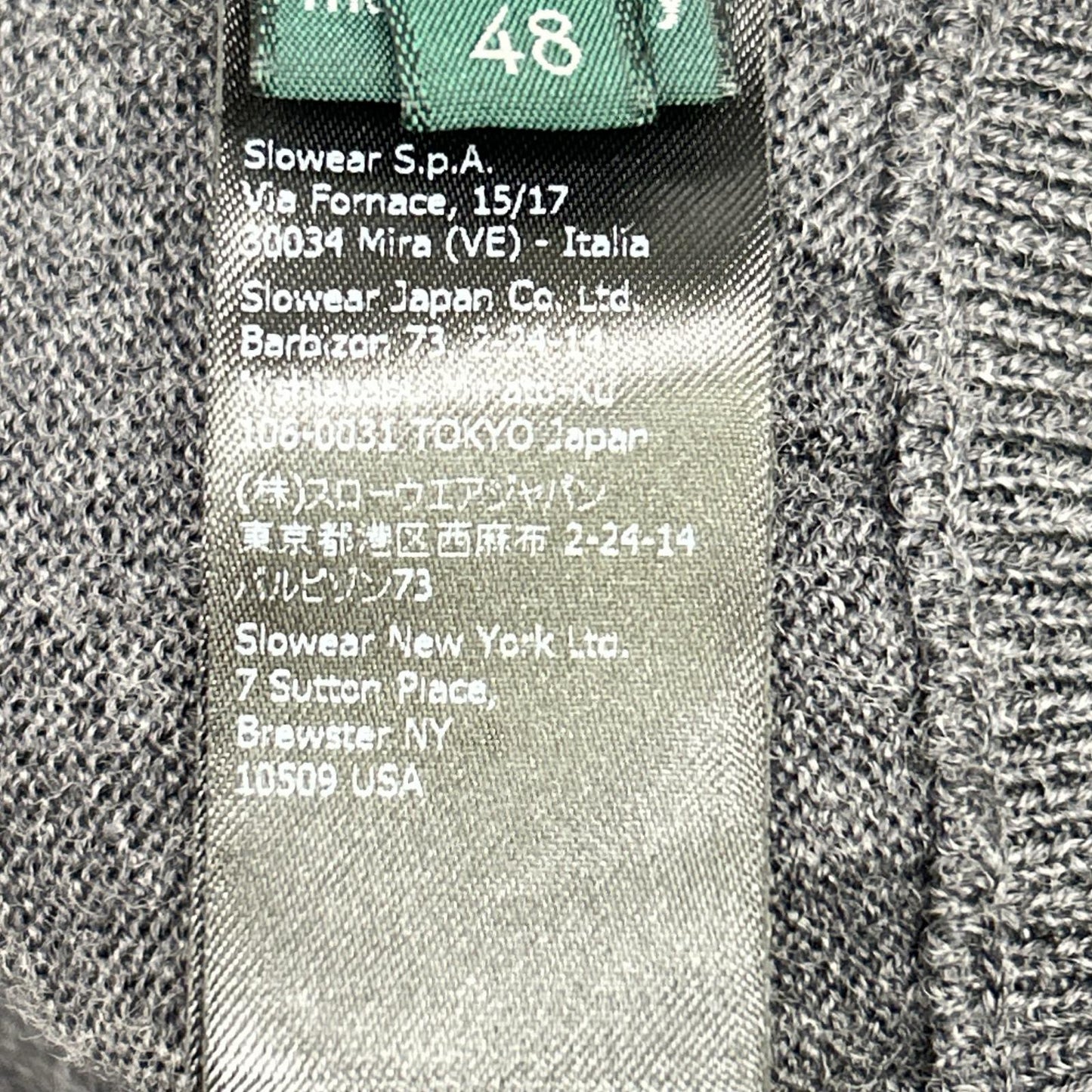 812512 ZR274 gray virgin wool stand collar zip knit cardigan top 48 men's