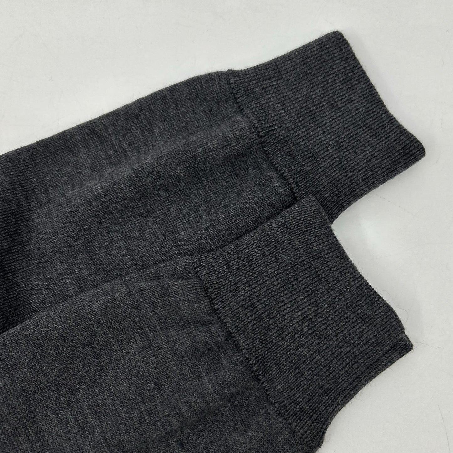 812512 ZR274 gray virgin wool stand collar zip knit cardigan top 48 men's