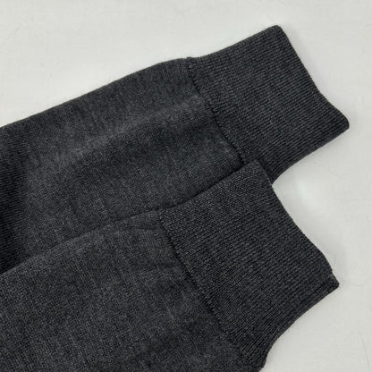 812512 ZR274 gray virgin wool stand collar zip knit cardigan top 48 men's
