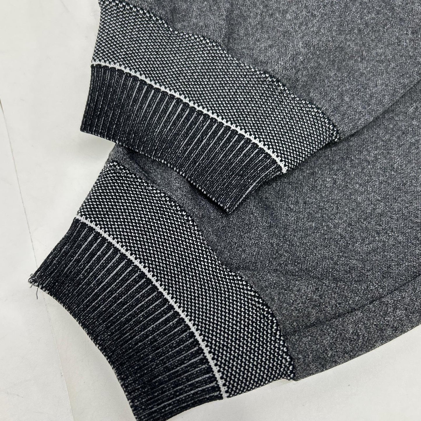 MSH20S5020 Gray x Black Nylon Bi-Color Tapered Easy Pants Bottoms 03 Men's