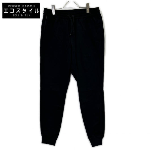 MHSL21S5073-S Black Nylon x Cotton Drawstring Easy Pants Bottoms 03 Men's