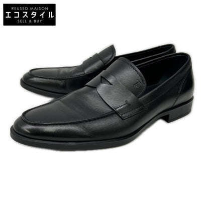 TOD'S トッズ 【美品】エンボスロゴ レザー コインローファー シューズ