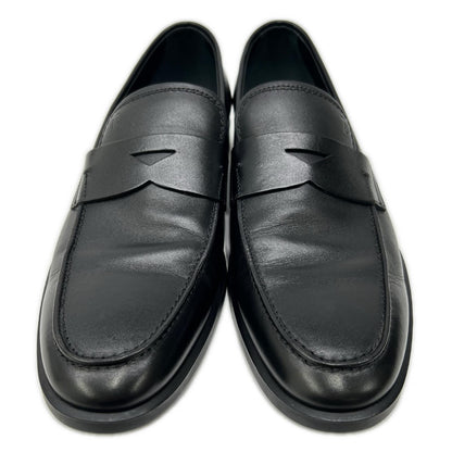 TOD'S トッズ 【美品】エンボスロゴ レザー コインローファー シューズ