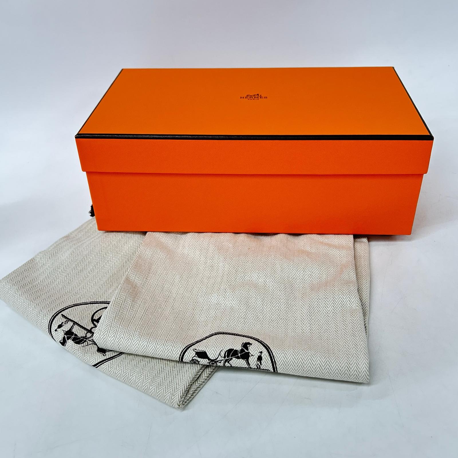 HERMES エルメス 【美品】201068Z アジャッチオ メドールスタッズ シェーヌダンクル レザーサンダル シューズ