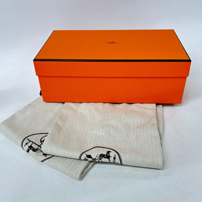 HERMES エルメス 【美品】201068Z アジャッチオ メドールスタッズ シェーヌダンクル レザーサンダル シューズ