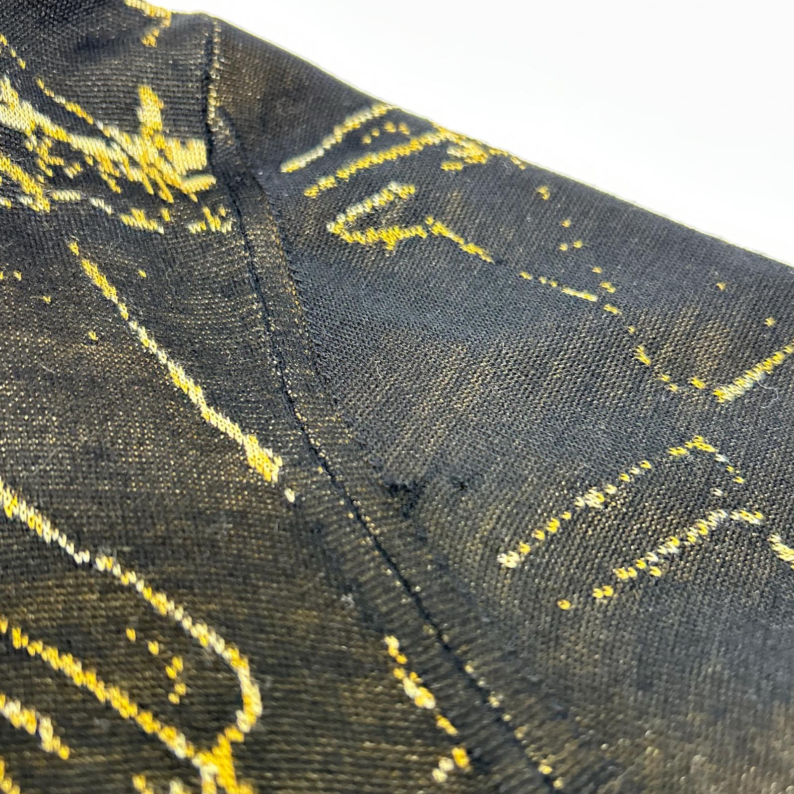 HERMES 爱马仕 Lemaire时期 黑色×黄色 100%真丝 环形袖 开衫 上衣