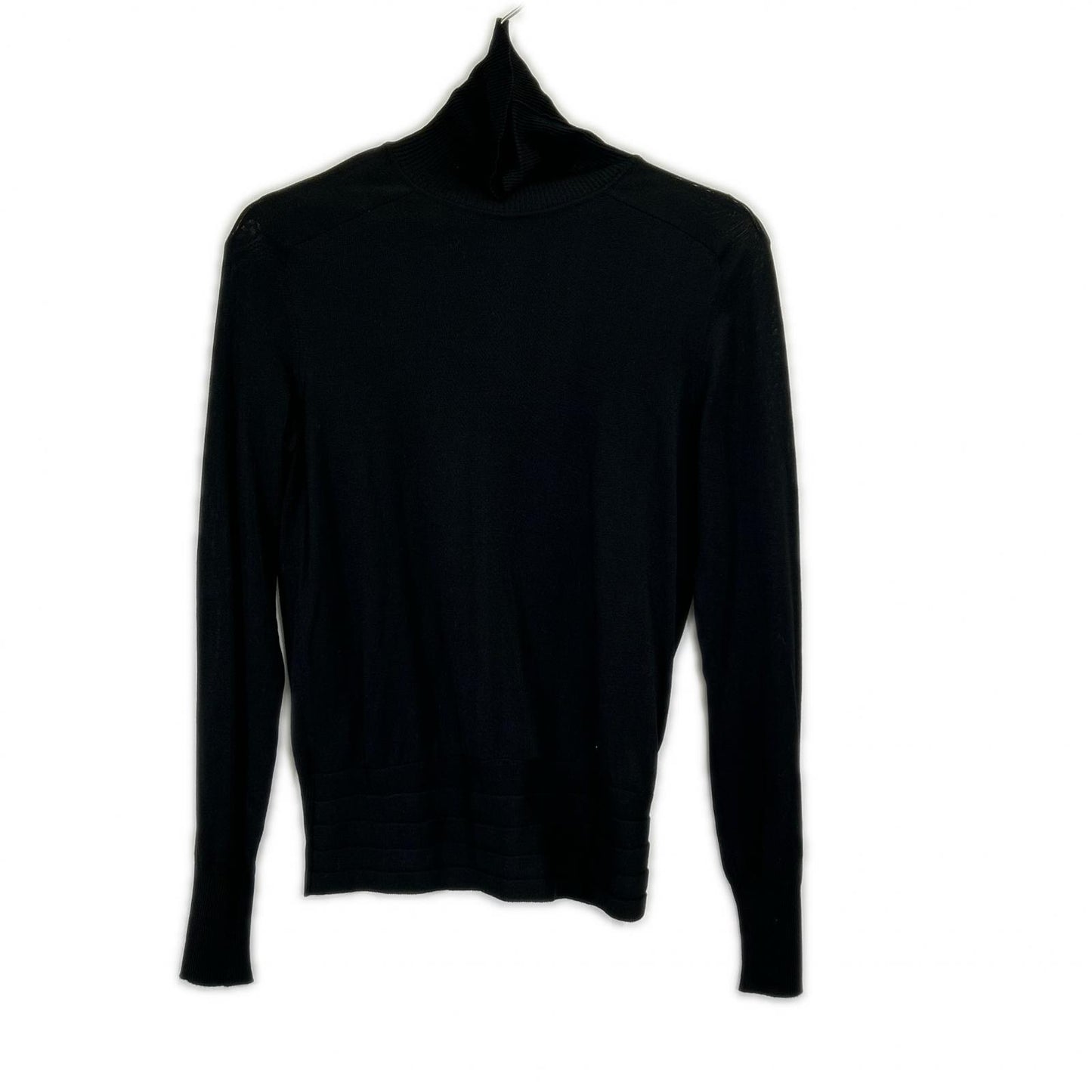HERMES by Christophe Lemaire Black Bottleneck Long Sleeve Knit Top