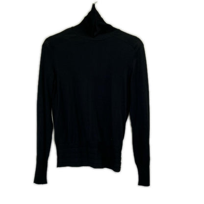 HERMES by Christophe Lemaire Black Bottleneck Long Sleeve Knit Top