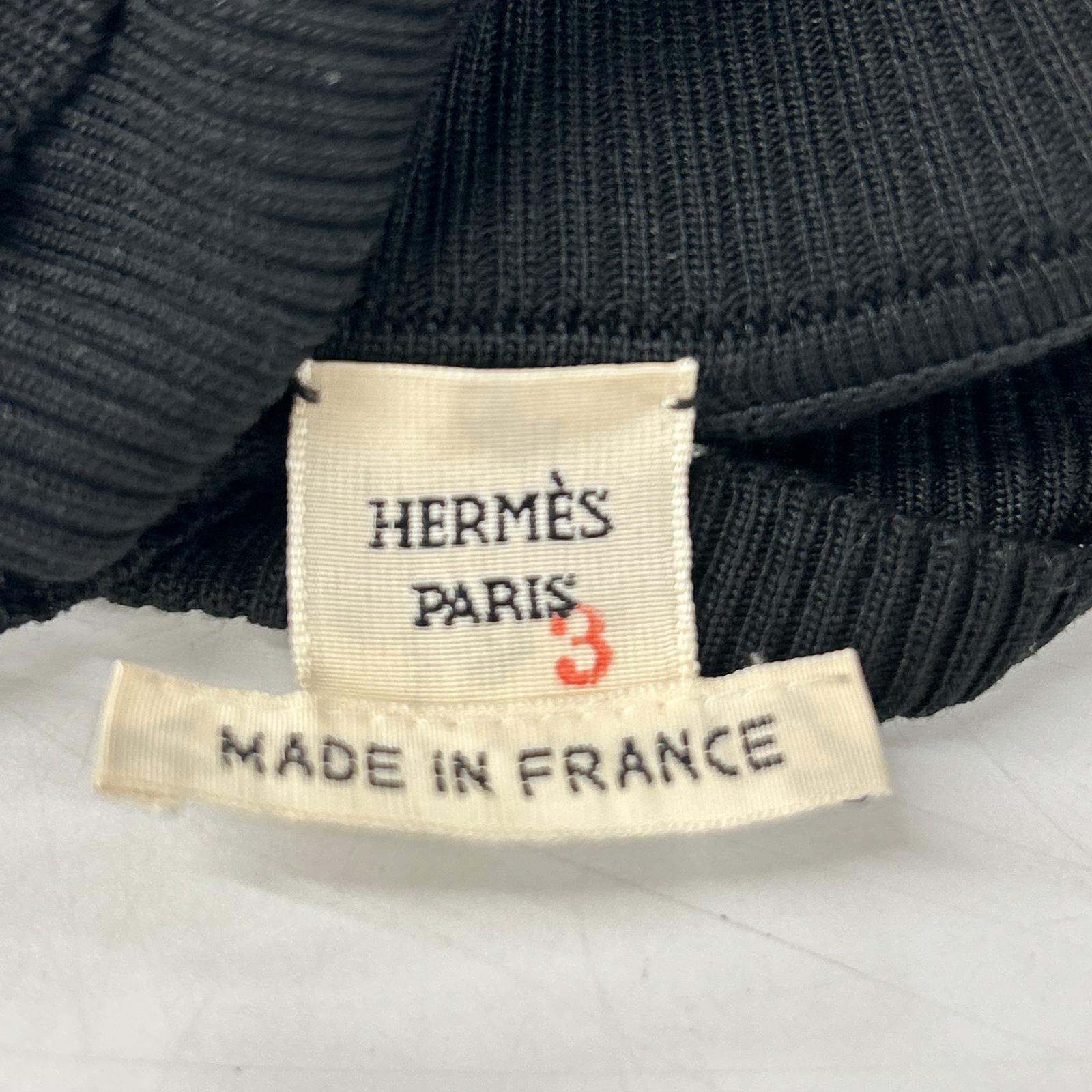 HERMES エルメス ルメール期 ブラック ボトルネック ロングスリーブ ニット トップス