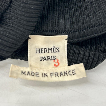 HERMES エルメス ルメール期 ブラック ボトルネック ロングスリーブ ニット トップス