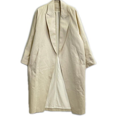 DES PRES Des Prés 25SS 22085108008 Ivory cotton-satin overcoat Coat