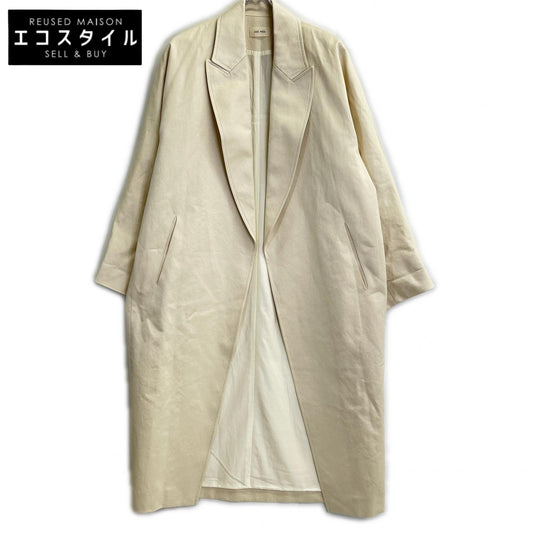 DES PRES デプレ 25SS 22085108008 アイボリー コットンサテン オーバーコート コート
