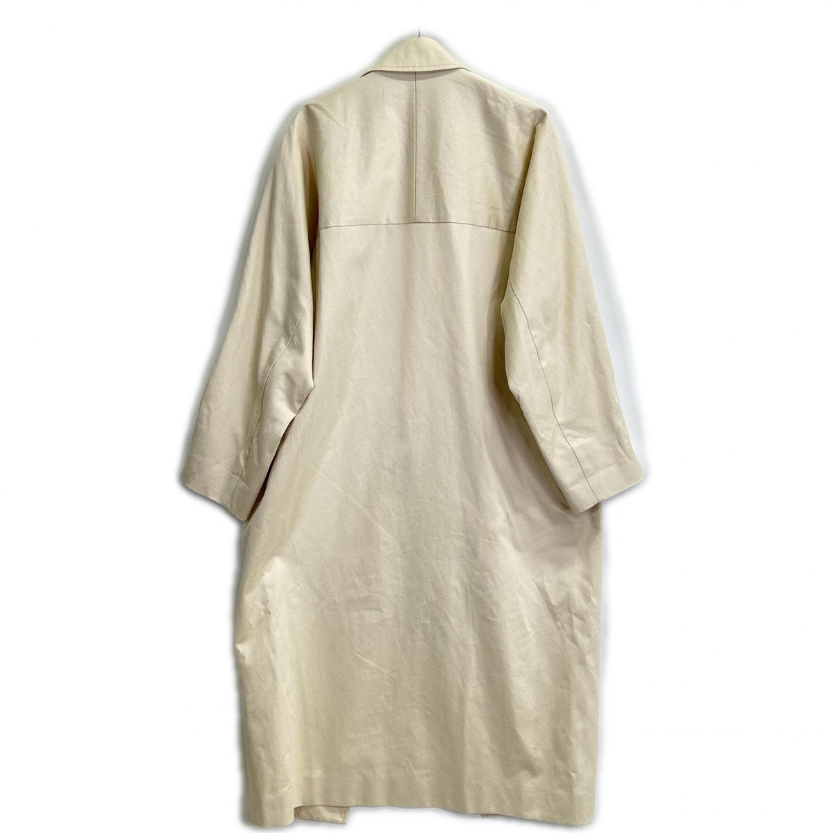 DES PRES Des Prés 25SS 22085108008 Ivory cotton-satin overcoat Coat