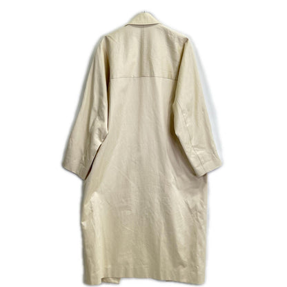 DES PRES Des Prés 25SS 22085108008 Ivory cotton-satin overcoat Coat