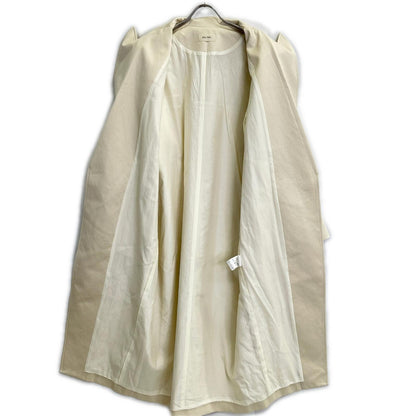 DES PRES Des Prés 25SS 22085108008 Ivory cotton-satin overcoat Coat
