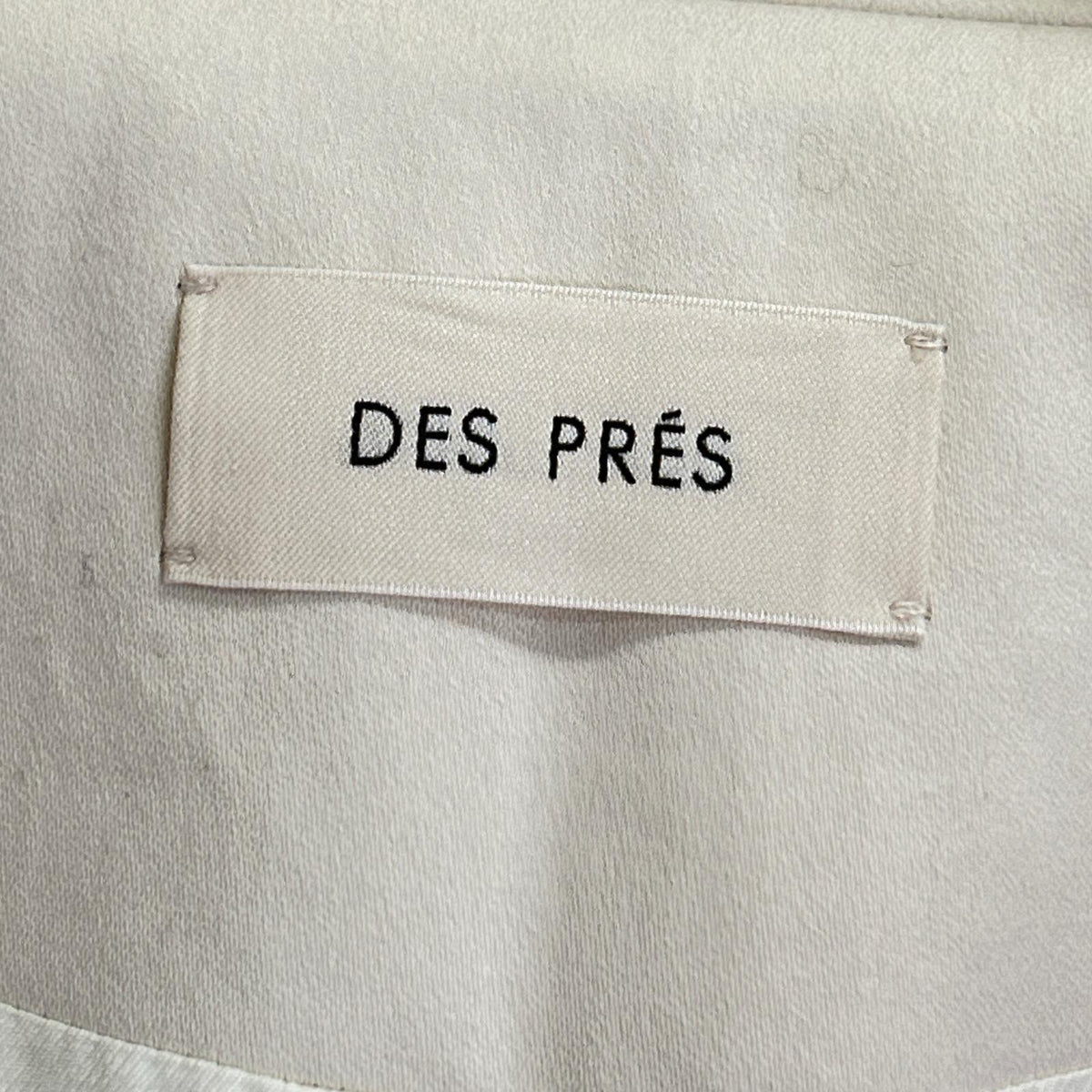 DES PRES Des Prés 25SS 22085108008 Ivory cotton-satin overcoat Coat