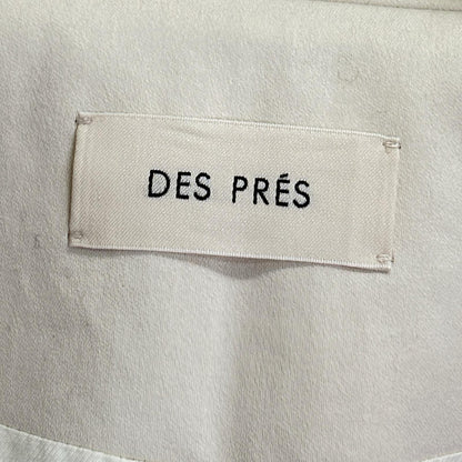 DES PRES Des Prés 25SS 22085108008 Ivory cotton-satin overcoat Coat
