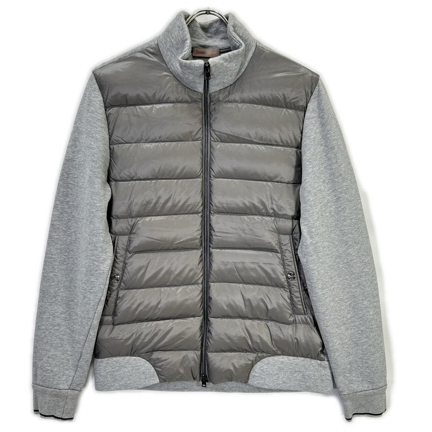 [guji Exclusive] JP005UR-M01 2021 Grey Light Down Hybrid Stand Collar Blouson Jacket 46 Men's