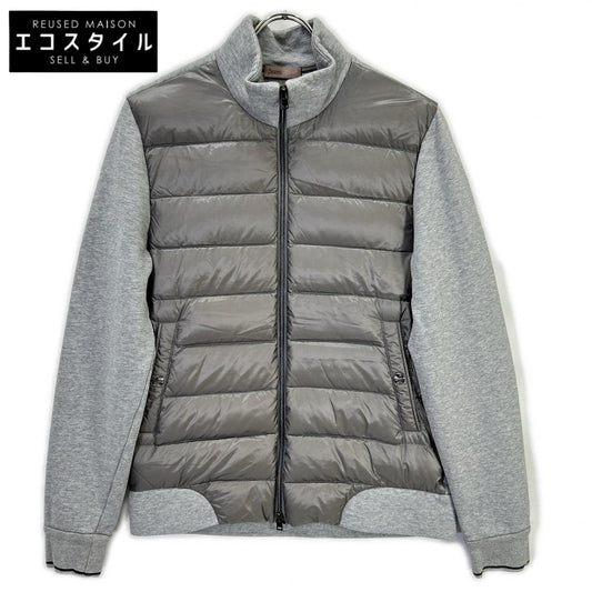 [guji Exclusive] JP005UR-M01 2021 Grey Light Down Hybrid Stand Collar Blouson Jacket 46 Men's