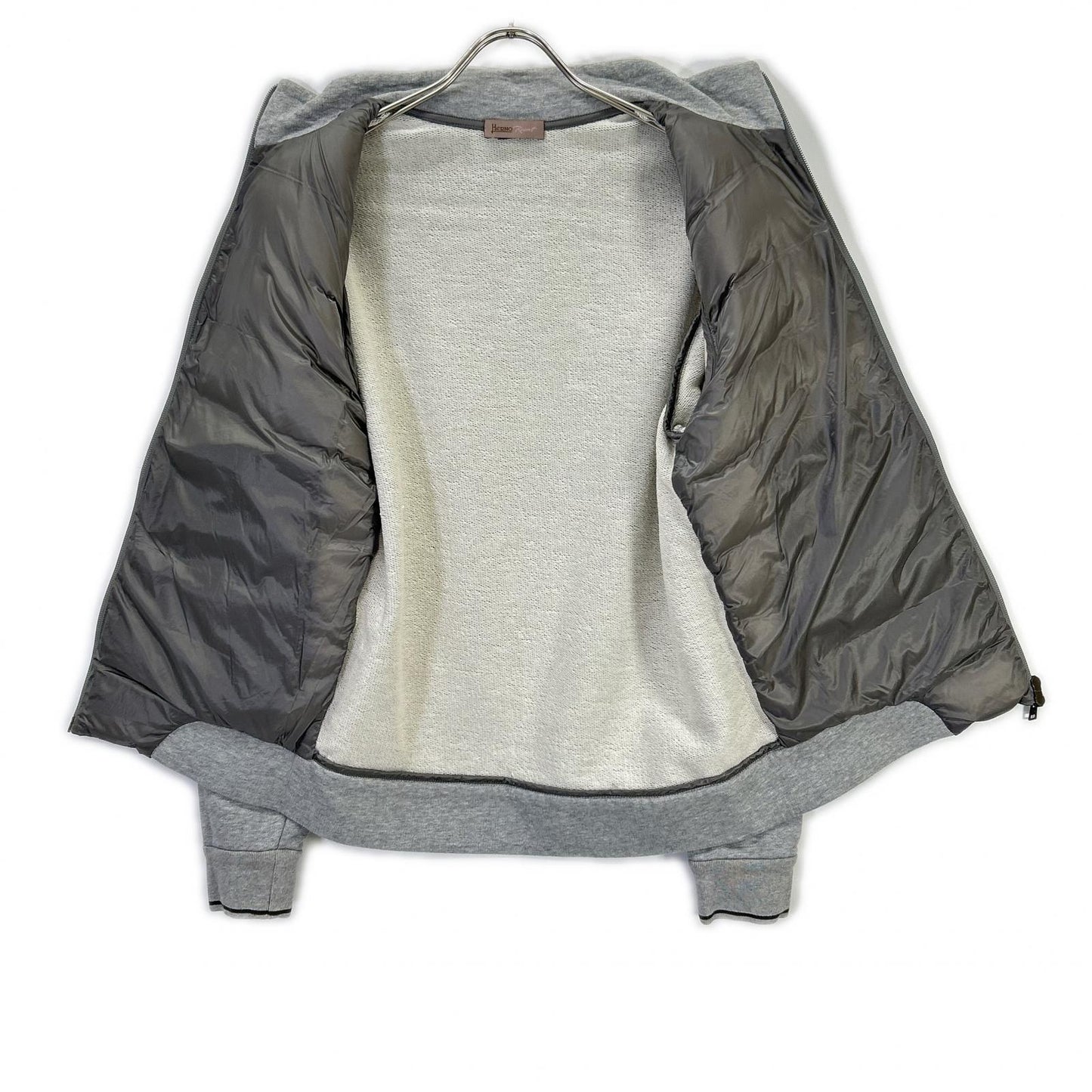 [guji Exclusive] JP005UR-M01 2021 Grey Light Down Hybrid Stand Collar Blouson Jacket 46 Men's