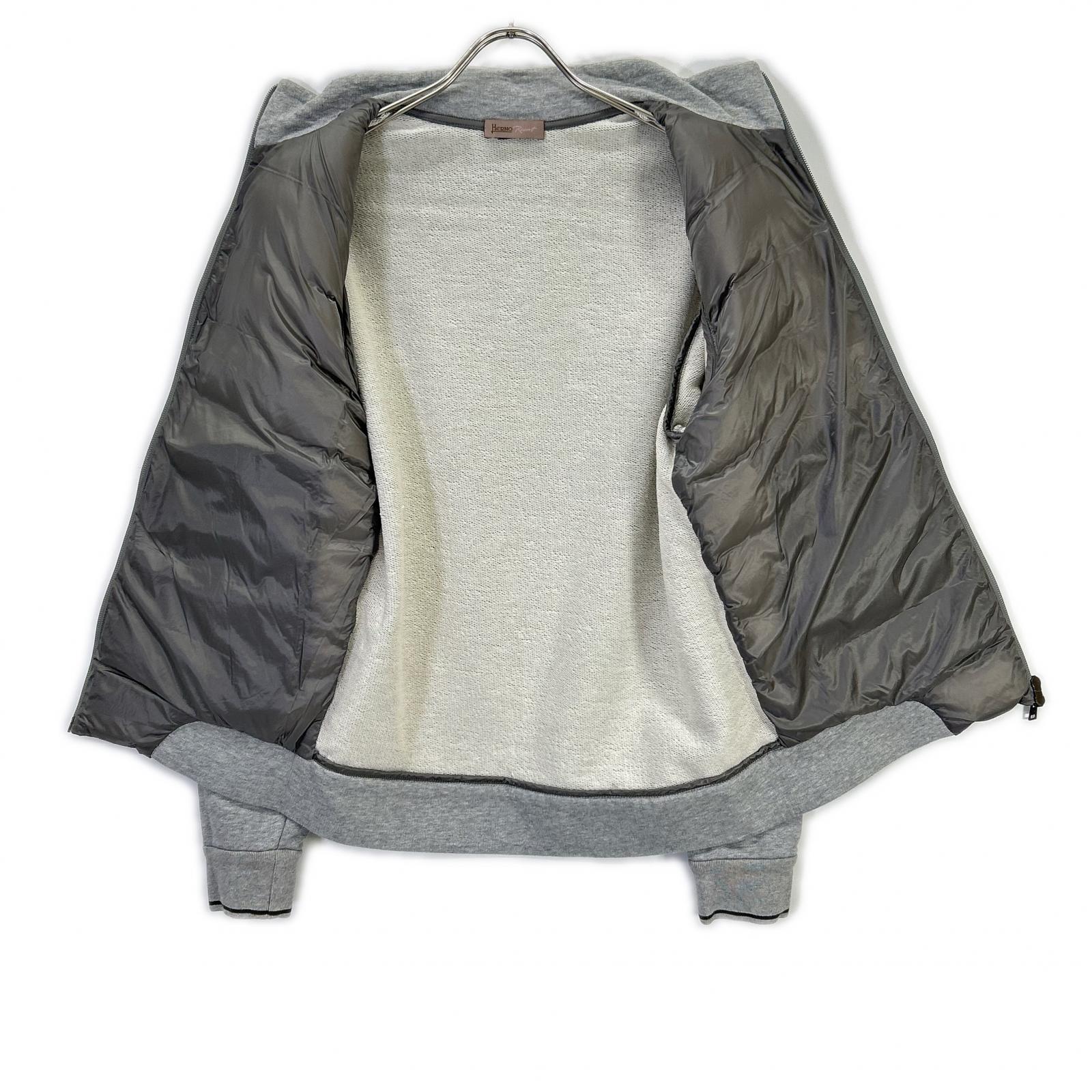 [guji Exclusive] JP005UR-M01 2021 Grey Light Down Hybrid Stand Collar Blouson Jacket 46 Men's