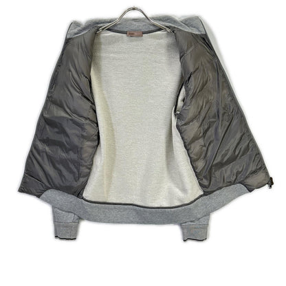 [guji Exclusive] JP005UR-M01 2021 Grey Light Down Hybrid Stand Collar Blouson Jacket 46 Men's