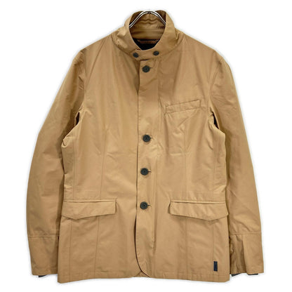 HERNO Herno GA017UL 19' Beige Laminar 2-Layer Stand Collar Double Zip Blouson Light Jacket Coat