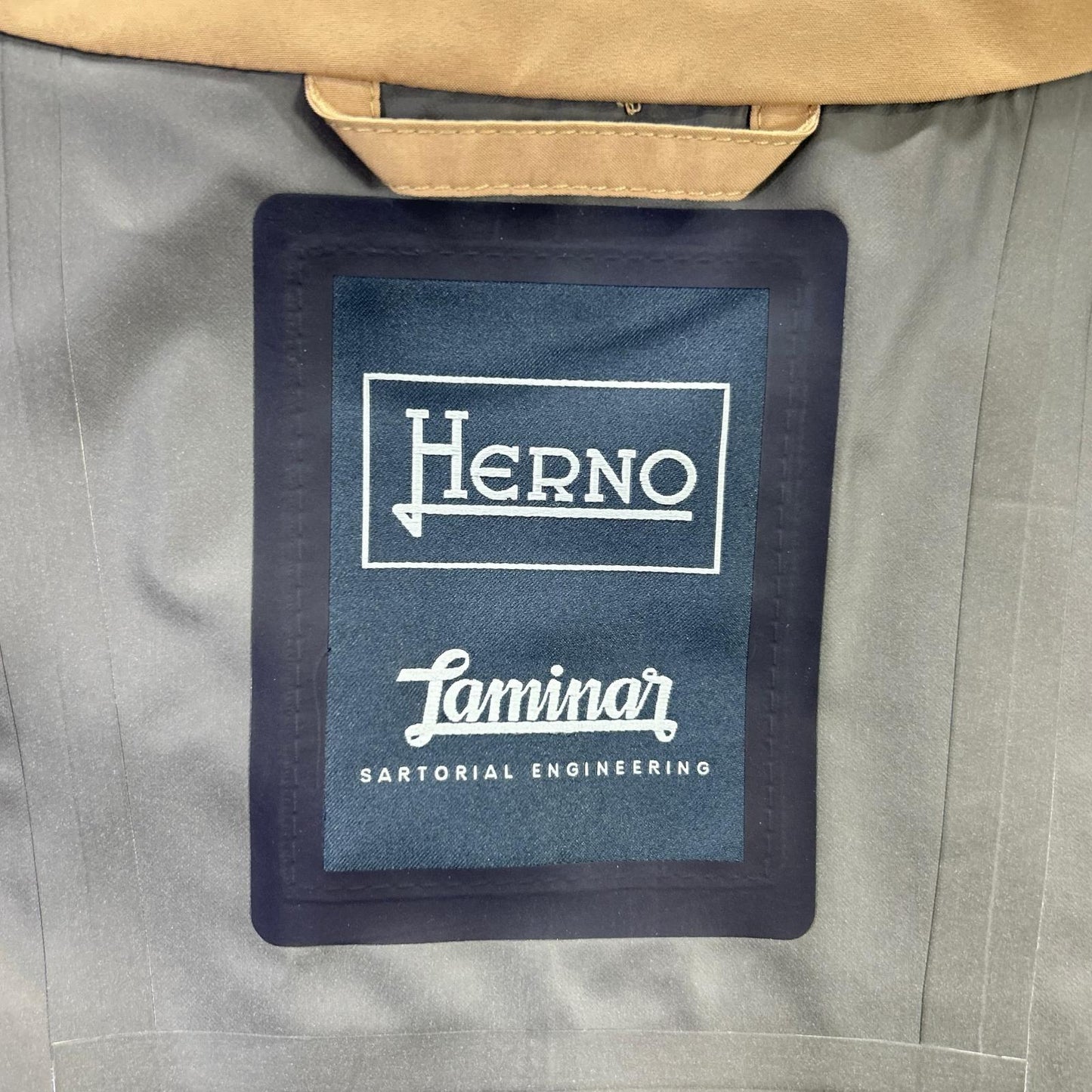 HERNO Herno GA017UL 19' Beige Laminar 2-Layer Stand Collar Double Zip Blouson Light Jacket Coat