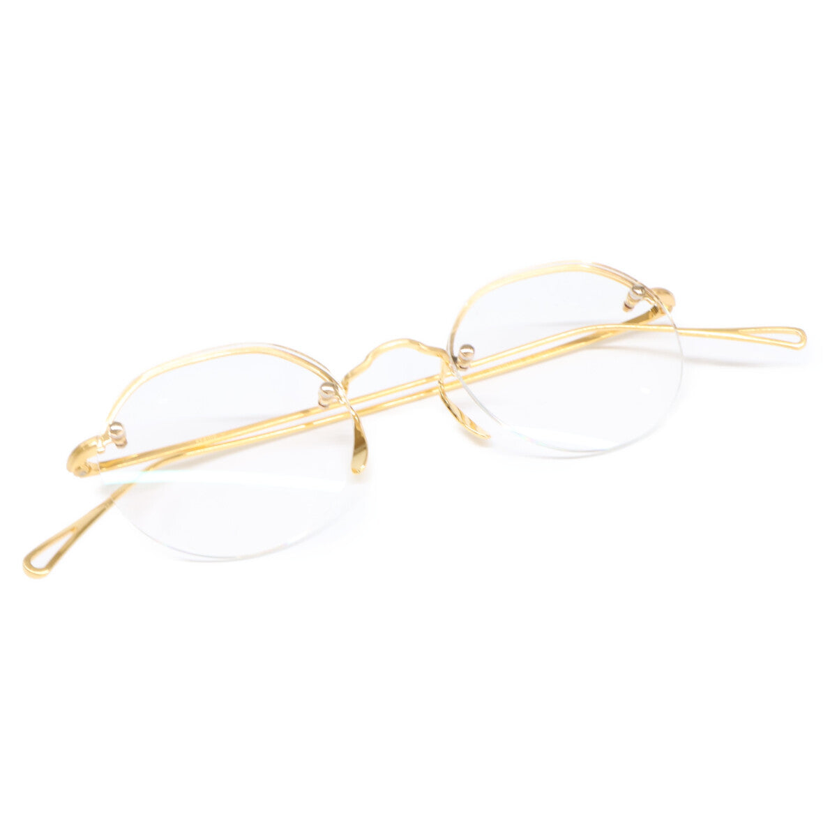 ayame アヤメ [Excellent Condition] CP RW Crown Panto Shape Rimless Eyeglasses