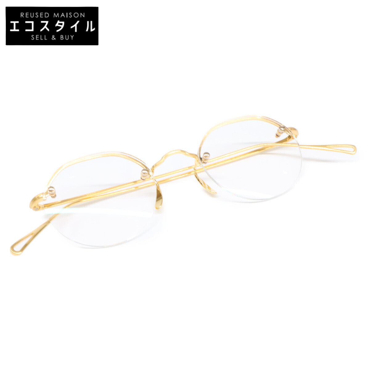 ayame アヤメ [Excellent Condition] CP RW Crown Panto Shape Rimless Eyeglasses