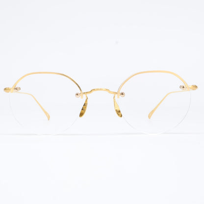 ayame アヤメ [Excellent Condition] CP RW Crown Panto Shape Rimless Eyeglasses