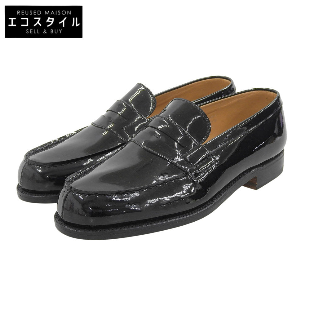 J.M. WESTON J.M. Weston Excellent Condition 180 Black Patent Leather D-width 41 Last Single Leather Sole Signature Loafers Size 5 Shoes