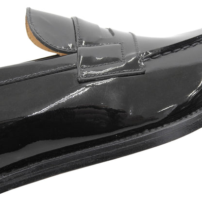 J.M. WESTON J.M. Weston Excellent Condition 180 Black Patent Leather D-width 41 Last Single Leather Sole Signature Loafers Size 5 Shoes