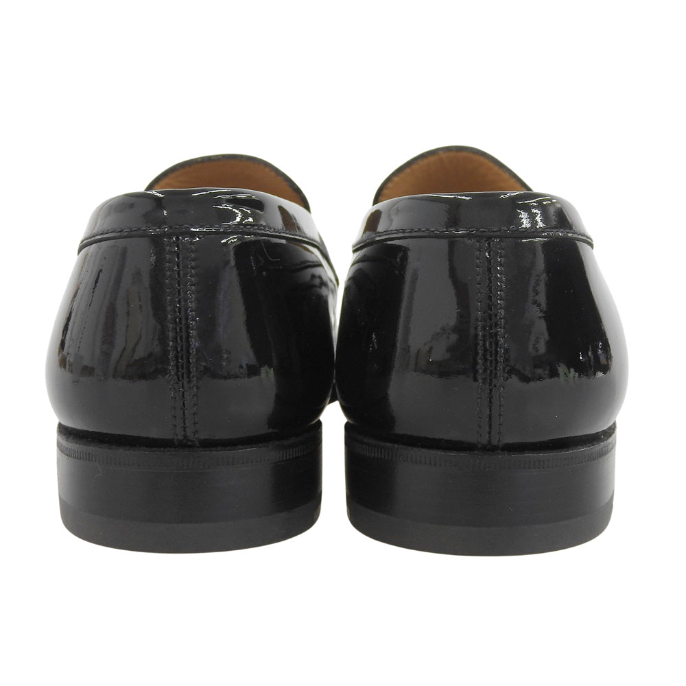 J.M. WESTON J.M. Weston Excellent Condition 180 Black Patent Leather D-width 41 Last Single Leather Sole Signature Loafers Size 5 Shoes