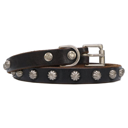 HTC Umbrella Concho Studs Narrow Leather Belt