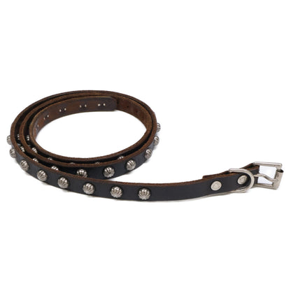 HTC Umbrella Concho Studs Narrow Leather Belt