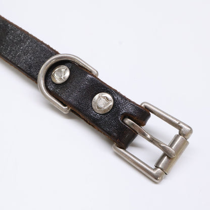 HTC Umbrella Concho Studs Narrow Leather Belt