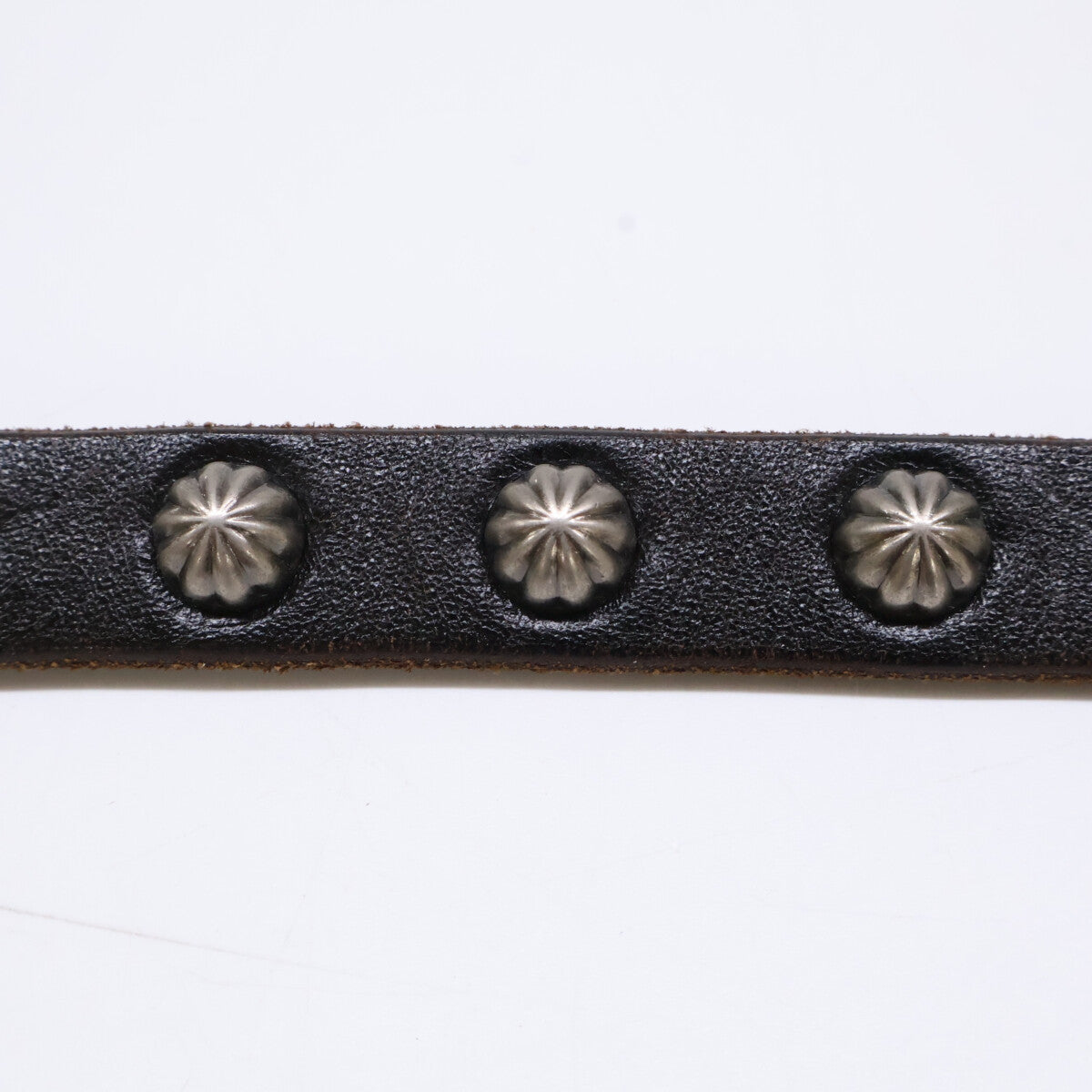 HTC Umbrella Concho Studs Narrow Leather Belt