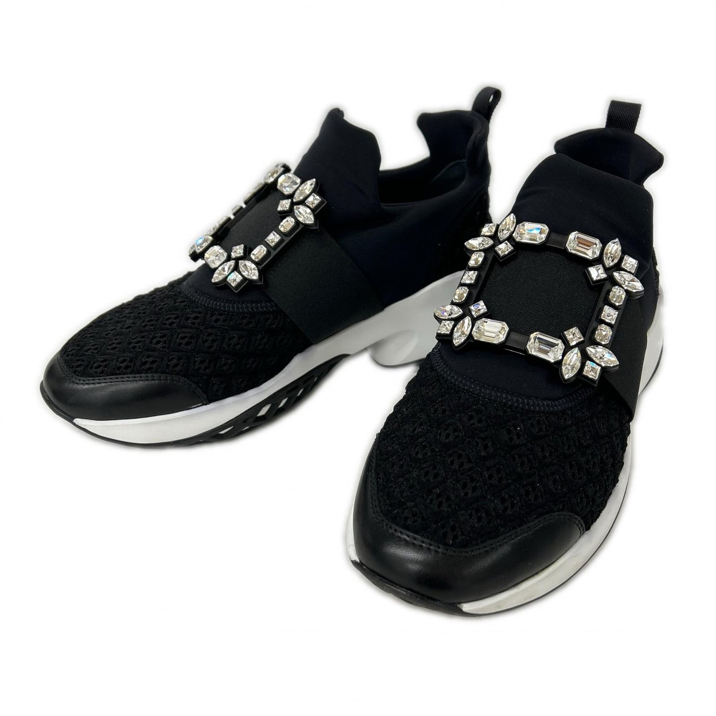 Roger Vivier 【Excellent Condition】RVW50624180KOTB999 VIV RUN Fabric Sneakers Shoes